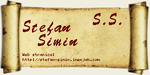 Stefan Simin vizit kartica